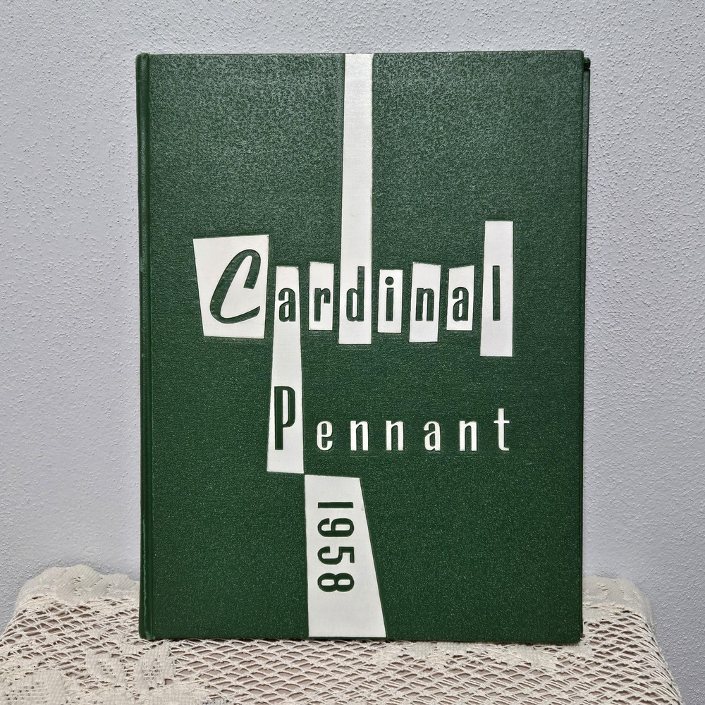 1958 Wauwatosa High School Year Book Cardinal Pennant Wisconsin Memorabilia Book